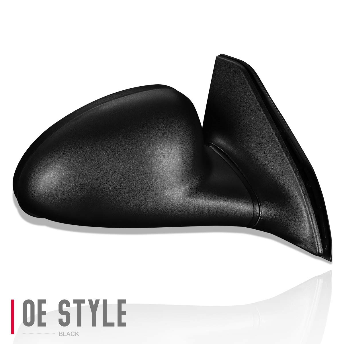 Manual Passenger Right Side View Door Mirror For Ford Escort 1998 To 2003 Black Textured Finish Convex Lens Mount Assembly