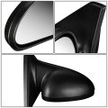 Manual Passenger Right Side View Door Mirror For Ford Escort 1998 To 2003 Black Textured Finish Convex Lens Mount Assembly
