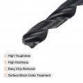 Uxcell 6542 High Speed Steel Straight Shank Twist Jobber Drill Bit Fully Ground Black Oxide Bits 8 8mm Diameter 123mm Total