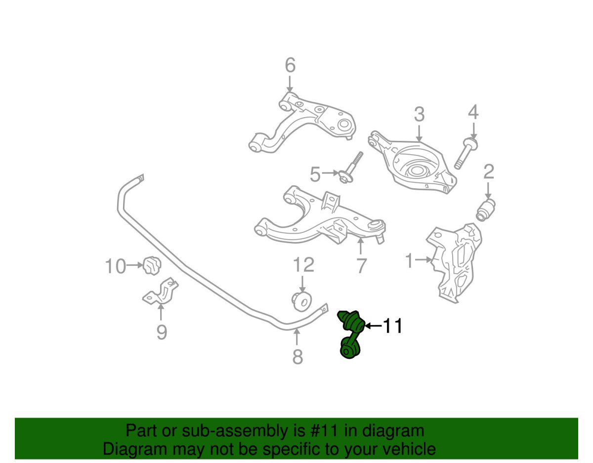 Suspension Stabilizer Bar Link Kit 56261ea500 Rear Right