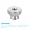 Uxcell Knurled Thumb Nuts 3pcs M10 X D30mm H20mm Stainless Steel Round Knobs Fasteners Through Hole Hand Screw Nut Silver For