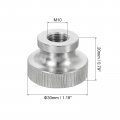 Uxcell Knurled Thumb Nuts 3pcs M10 X D30mm H20mm Stainless Steel Round Knobs Fasteners Through Hole Hand Screw Nut Silver For