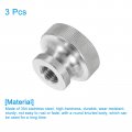 Uxcell Knurled Thumb Nuts 3pcs M10 X D30mm H20mm Stainless Steel Round Knobs Fasteners Through Hole Hand Screw Nut Silver For