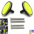 Httmt- Universal Yellow Motorcycle Front Fender Reflector Frame Slider Screw Bolt Compatible With Sport Street Bike P N