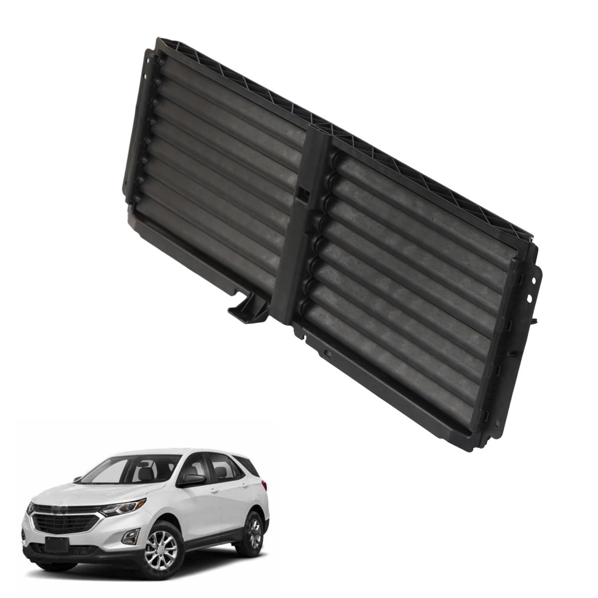 Active Grille Shutter With Motor Replacement For Terrain And Equinox 2018 2020 Part Number 84460245 Black Plastic Upper