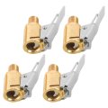 4pcs Brass Tire Inflation Hose Adapter Nozzle With Valve Threads For Vehicle Inflator Compressor Pump Connect Accessories Tool 