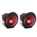 Partsam Pair 3 4 Mini Marker Clearance Light Tail Brake 1 Diode Red Wires 