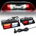 Opp Ulite White Red 2 In 1 Emergency Dash Strobe Lights 16-led Interior Windshield Deck Split Safety Hazard Warning Light W 