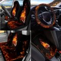 Ledback Fire Rugby Car Seat Cover Set For Women Blue Interiors Auto Front Rear Protector Accessories Head Rest Protective Full