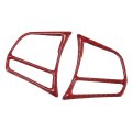 2pcs Red Steering Wheel Cover Trim For Bmw 3 4 Series Gt F30 2014-2019 Button Interior Decoration Sticker Abs 