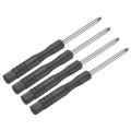 4pcs Mini Phillips Screwdriver 3 0mm 80mm Length Micro Precision Cross Head Screw Driver With Non-slip Black Handle For Watch 