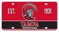University Of Tampa Spartans Metal License Plate 