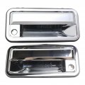 Chevy K1500 1988-1999 Exterior Door Handle Driver And Passenger Side Pair Front All Submodels With Key Hole Plastic Chrome