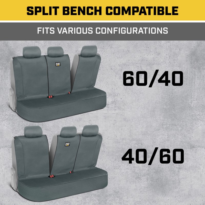 Cata Flexfita Back Seat Cover For Cars Trucks Suv Zipper Split Rear Bench Protector With Durable Canvas Material Interior In