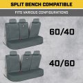 Cata Flexfita Back Seat Cover For Cars Trucks Suv Zipper Split Rear Bench Protector With Durable Canvas Material Interior In