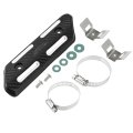 1 Set Universal Motorcycle Heat Shield Kit Exhaust Pipe Cover Muffler Silencer Protector White