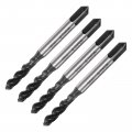 Uxcell 4pcs Spiral Flute Thread Taps M5 X 0 8 Nitride Coated Metric Screw Tap Fully Ground High Speed Steel 6542 Machine