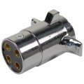 Pico 0723pt Chrome 4-pole 20 Amp Male Plug Trailer Electrical Connector