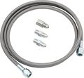 All46110-72 Gauge Line Kit An Braided Stainless Ptfe Hose 72 In Long Female To 4 With Fittings For Mechanical Pressure Gauges 