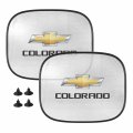 Ipick Image For Chevrolet Colorado Logo Car Side Window Mesh Sun Shades Baby Children Uv Protection 2 Pack