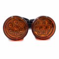 Httmt- Front Running Brake Turn Signal Light Indicator Amber Compatible With 92-up H-d Sportster 883 1200 P N Mt224-018f-gbk