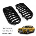 Topteng Car Front Grille Gloss Black Bumper Grill Fits For Bmw X2 Series F39 2018 2019 2020 2021 51712455246 51712455247