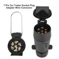 7 Pin Trailer Adapter Socket Plug Wire Connector For Caravan Towbar Towing 12v