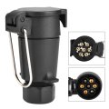 7 Pin Trailer Adapter Socket Plug Wire Connector For Caravan Towbar Towing 12v
