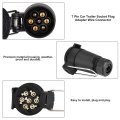 7 Pin Trailer Adapter Socket Plug Wire Connector For Caravan Towbar Towing 12v