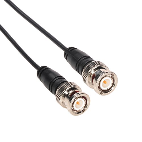Rg174 Coaxial Cable 50 Ohm Bnc Male To Co-174bncx200-010 Black 10 Ft Military Grade Micro Coax For Rf Test Equipment And