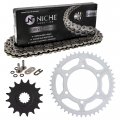 Niche Drive Sprocket Chain Combo For Yamaha Fz6 Fazer S2 Front 16 Rear 46 Tooth 520v O-ring 118 Links