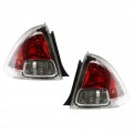 Tail Light Assembly Pair For Ford Fusion 2006 2007 2008 2009 Driver And Passenger Side Halogen Clear Red Lens Replaces 