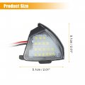X Autohaux 1 Pair Side Mirror Puddle Light Led Lamp Left And Right White Fit For Volkswagen Eos 2006 Golf 5 2004-2009