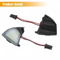 X Autohaux 1 Pair Side Mirror Puddle Light Led Lamp Left And Right White Fit For Volkswagen Eos 2006 Golf 5 2004-2009
