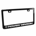 Ipick Image Black Real 3k Carbon Fiber Finish Abs Plastic License Plate Frame For Ram Power Wagon