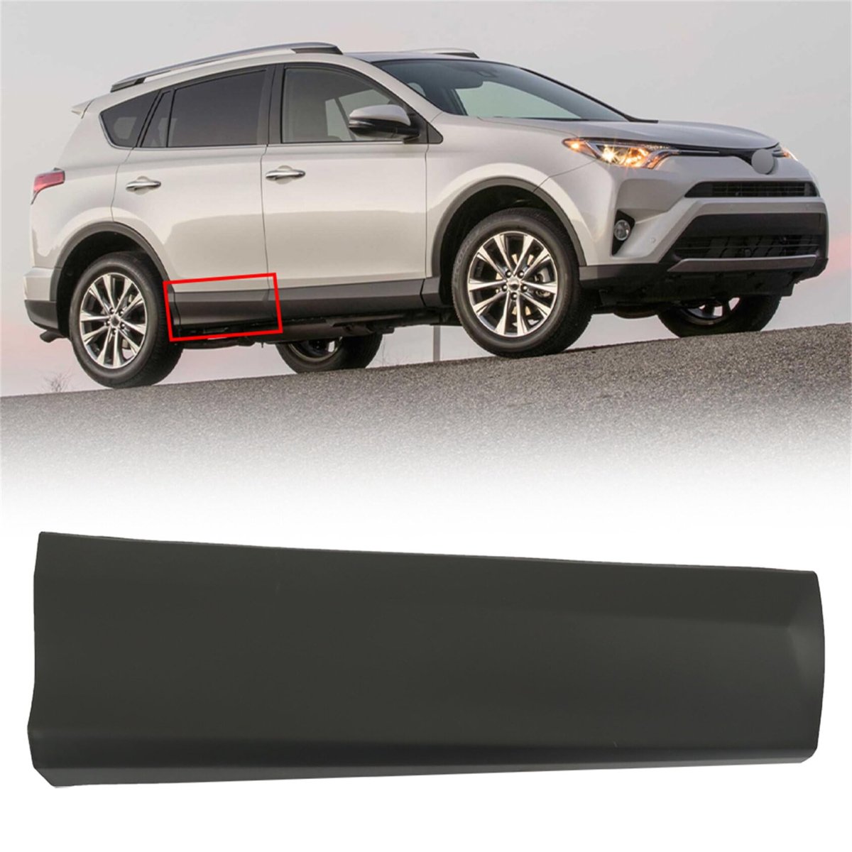 Rear Right Side Lower Door Trim Molding Replacement For 2016-2018 Rav4 To1505106 7507742020 750770r040