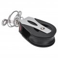 Fafeicy Sheave Block Head Marine Grade Swivel Sailboat Plain Bearing Pulley 316 Stainless Steel Nylon Material With 3 8in Wheel