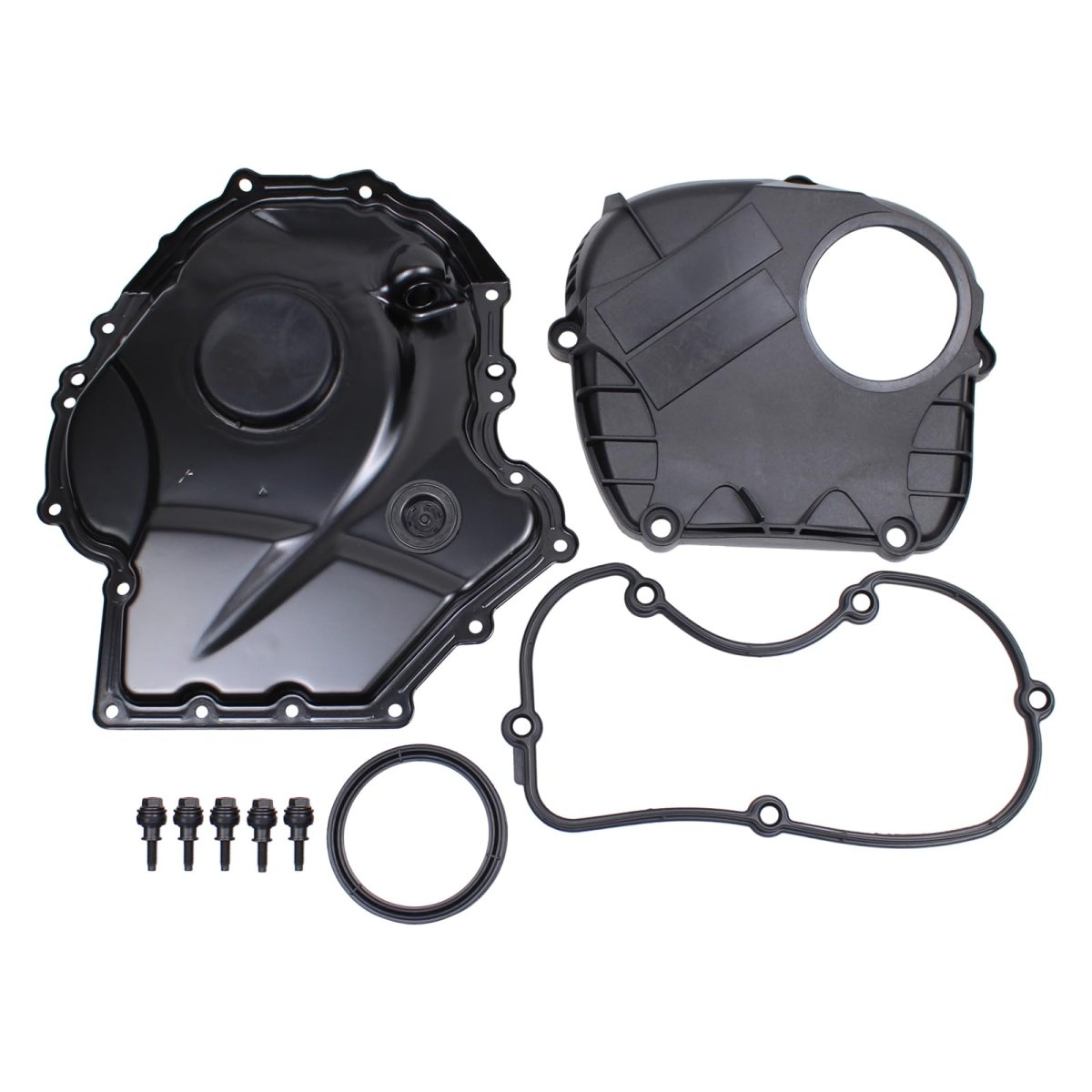 Front Lower And Upper Engine Timing Cover For Vw Beetle 2012-2016 Cc 2009-2017 Eos 2009-2016 Golf 2008-2014 Jetta 2006-2014