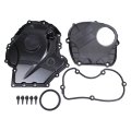 Front Lower And Upper Engine Timing Cover For Vw Beetle 2012-2016 Cc 2009-2017 Eos 2009-2016 Golf 2008-2014 Jetta 2006-2014
