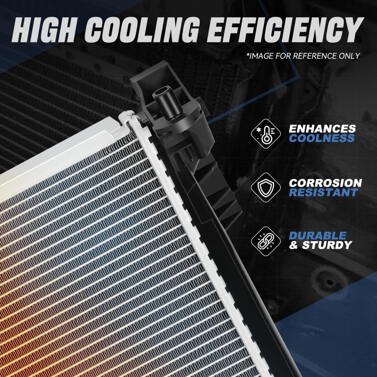 Aluminum Core Radiator For Mercedes Benz C250 2012 2015 E250 2014 2016 Slk250 Slk350 Fit At Models 1 81 In Inlet Outlet