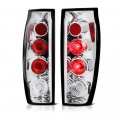 2002-2006 Chevy Avalanche 1500 2500 Chrome Bezel Euro Style Altezza Tail Light Housing Lamp Assembly Replacement Driver And 