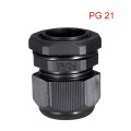 Uxcell Pg21 Cable Gland Waterproof Plastic Joint Adjustable Locknut Black For 13mm-18mm Dia Wire 3pcs