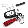 Ipick Image Made For Srt-8 Logo In Black On Genuine Red Leather Loop-strap Chrome Hook Key Chain Dodge Jeep Ram
