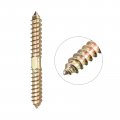 Uxcell 8x60mm Hanger Bolts 24pcs Double Ended Self-tapping Thread Wood To Dowel Screws For Connecting