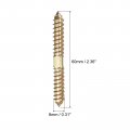 Uxcell 8x60mm Hanger Bolts 24pcs Double Ended Self-tapping Thread Wood To Dowel Screws For Connecting