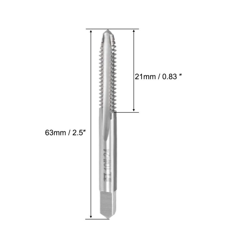 Machine Tap 10-24 Unc Thread 2b Class 3 Flutes High Speed Steel Screw Threading Tapping Tool 5 Pieces