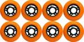 Kss Outdoor Asphalt Formula 89a Inline Skate X8 Wheels Orange 72mm 