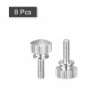 Uxcell Knurled Thumb Screws M3x10mm Brass Shoulder Bolts Grip Knobs Fasteners Nickel Plated 8pcs