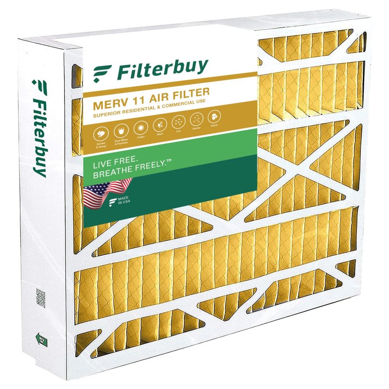 Filterbuy 17 5x21x5 Air Filter Merv 11 Allergen Defense 1-pack Pleated Hvac Ac Furnace Filters Replacement For Rheem Ruud And