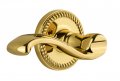 Grandeur 822878 Polished Brass Newport Rosette Dummy Left Handed Knob With Portofino Lever 